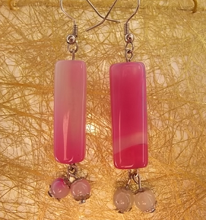 Boucles Agate rose